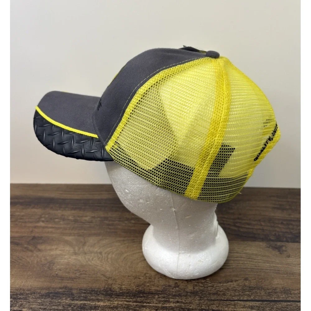 John Deere Mesh Trucker Gray And Rubber Bill Yellow Mesh Back Tags